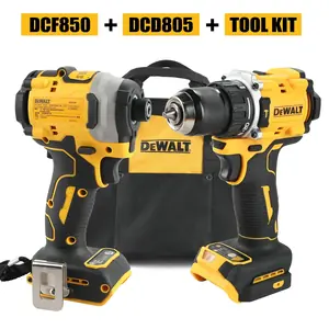 مجموعة أدوات لاسلكية DEWALT 20 فولت DCF850 محرك تأثير + مثقاب DCD805 مع عزم دوران 205N.m لمشاريع البناء والمنزلية ذاتية الصنع