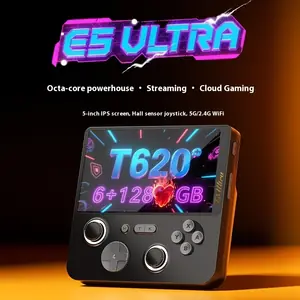 2025 نظام مزدوج جديد E5 Ultra 5 بوصة IPS Hall عصا التحكم سحابة الألعاب وحدة التحكم 6GB RAM 128GB تخزين هدية عيد ميلاد للاعبين