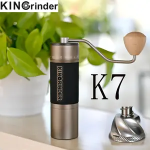 مطحنة القهوة اليدوية Kingrinder K7، مطحنة القهوة المحمولة 48 مم، 7 كور، لدغ خاص