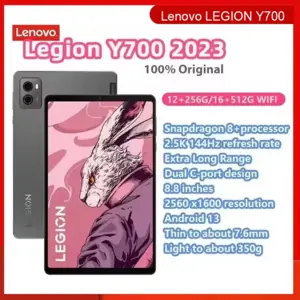 تابلت Lenovo LEGION Y700 الأصلي 16G+512G/12G+256G تابلت للألعاب 8.8 بوصة سنابدراجون أندرويد واي فاي واجهة ثنائية النوع C رمادي