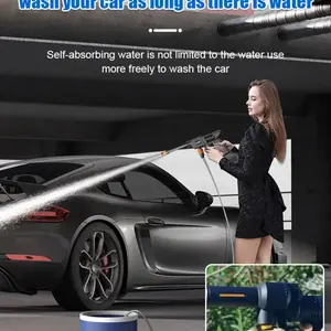 ماكينة غسل سيارات منزلية لاسلكية عالية الضغط، مسدس رش محمول، بطارية ليثيوم قابلة لإعادة الشحن