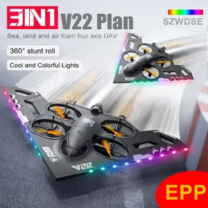 V22 3 في 1 RC طائرة هليكوبتر شراعية 2.4G EPP حيلة الجاذبية الاستشعار رغوة مقاتلة طائرة التحكم عن بعد مع لعبة الصبي الخفيفة اللون