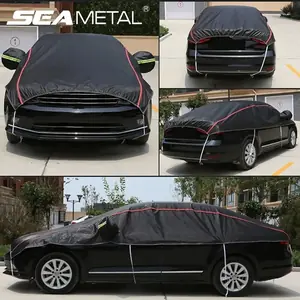 غطاء سيارة من قماش أكسفورد من SEAMETAL غطاء حماية من الشمس داخلي/خارجي مقاوم للغبار ومقاوم للماء للسيارة غطاء شمسي عالمي لسيارة سيدان Suv