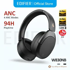 سماعات رأس لاسلكية Edifier W830NB بتقنية البلوتوث 5.4 مع خاصية إلغاء الضوضاء النشطة وجودة صوت عالية الدقة، قابلة للطي مع تقنية LDAC وخاصية إلغاء الضوضاء بمستوى -45 ديسيبل وعمر بطارية 94 ساعة
