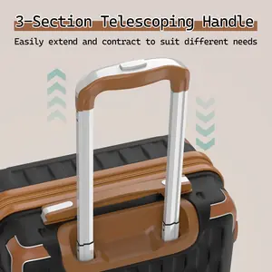 أطقم أمتعة melalenia مكونة من 7 قطع ذات هيكل صلب وحقيبة حمل مع عجلات دوارة وقفل tsa، وحقيبة سفر خفيفة الوزن من القماش الخشن